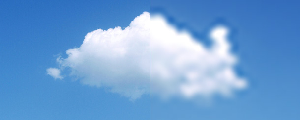 nube de píxeles de photoshop
